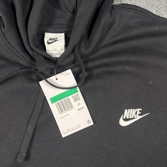 Nike Black Hoodie Active Sportswear Fleece Workout Athletic Pullover Men's XL - Picture 3 of 8